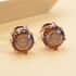 LUXORO 10K Rose Gold Portuguese Cut 161 Facet Champagne Moissanite Stud Earrings 2.15 ctw image number 1