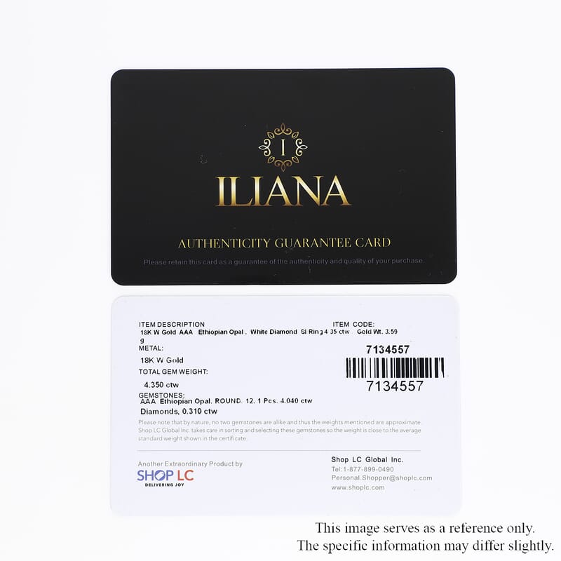Certified and Appraised Iliana 18K White Gold AAA Ethiopian Welo Opal and G-H SI Diamond Halo Ring (Size 10.0) 4.35 ctw