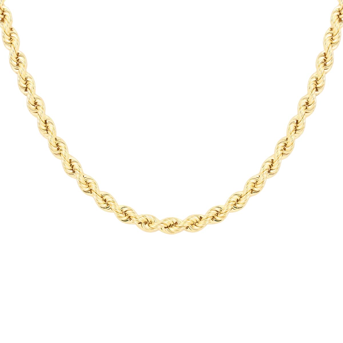 New York Closeout 10K Yellow Gold 3mm Rope Necklace 20 Inches 5.2 Grams image number 0