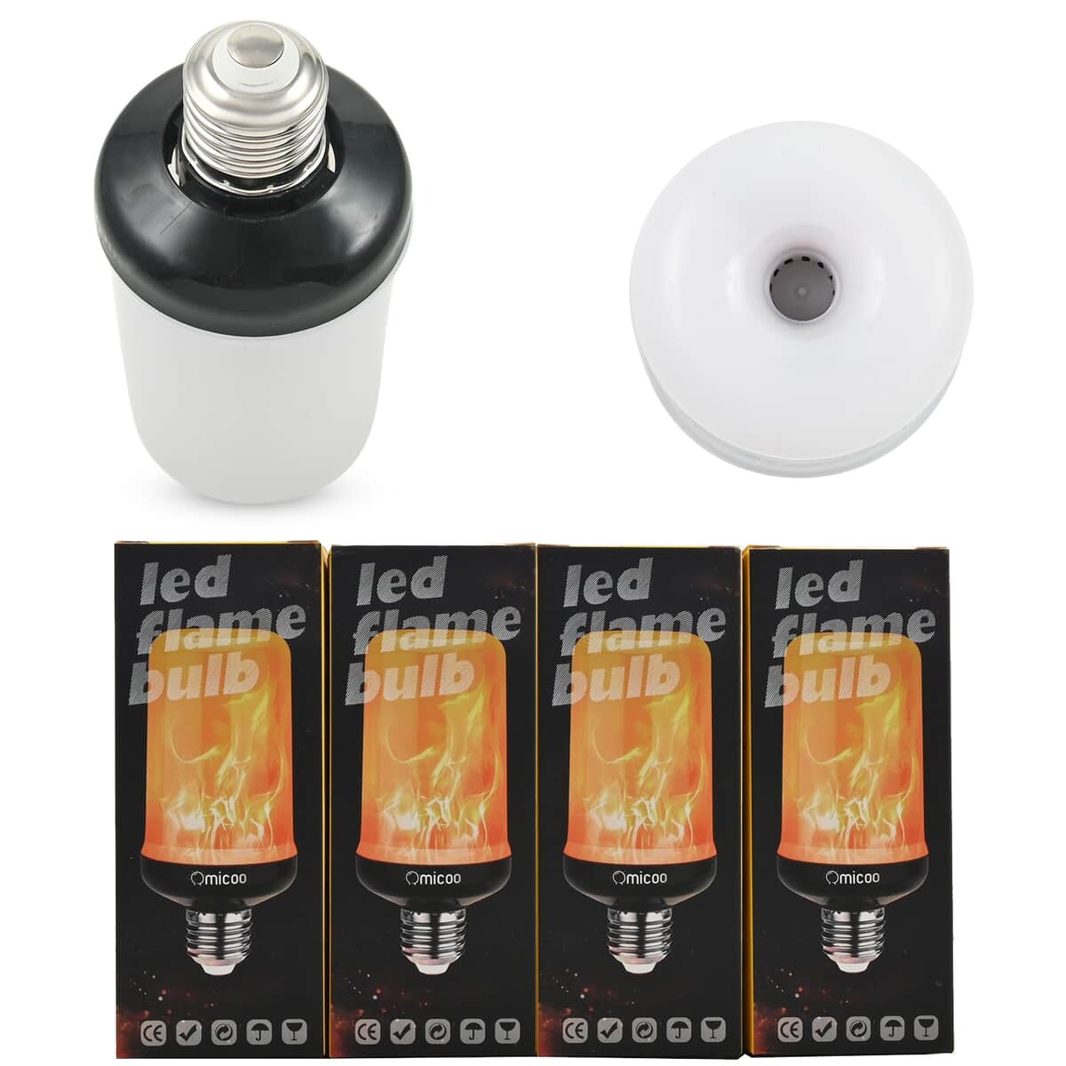 Omicoo 4pcs LED Flame Bulbs -Orange image number 5