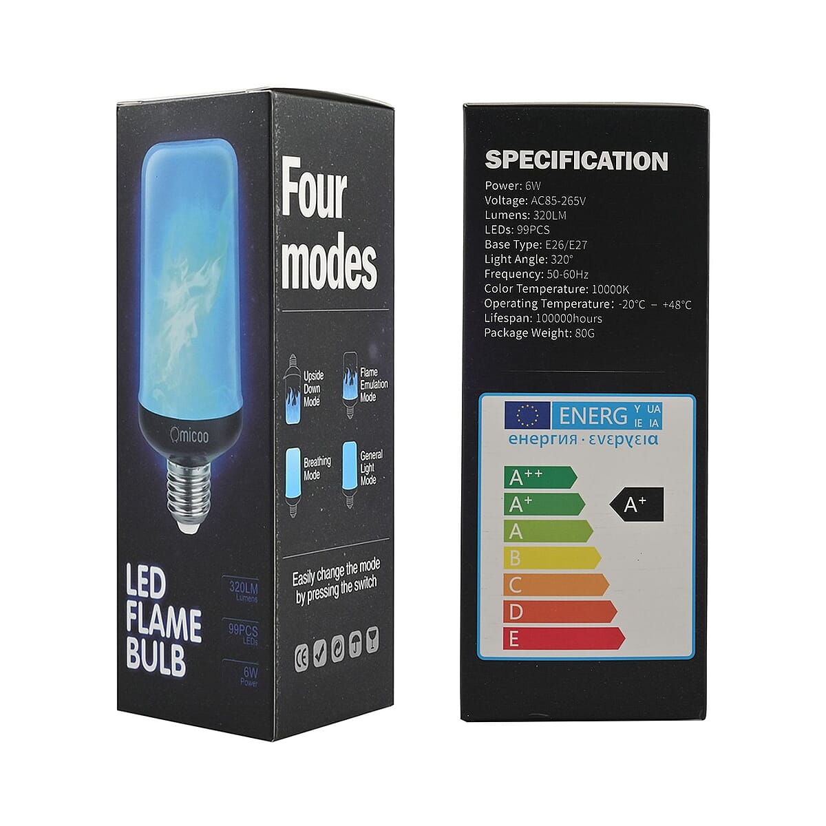 OMICOO 4pcs LED Flame Bulbs -Blue image number 6