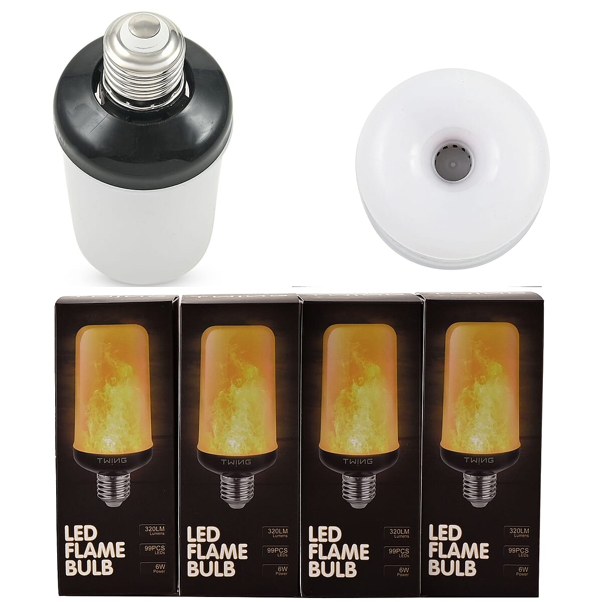 Omicoo 4pcs LED Flame Bulbs - Light Orange image number 5