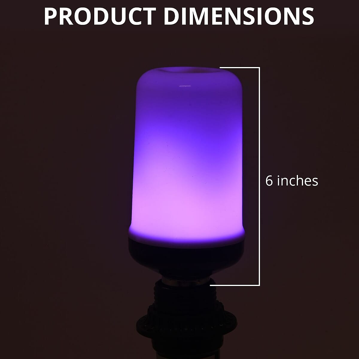 OMICOO 4pcs LED Flame Bulbs -Violet image number 4