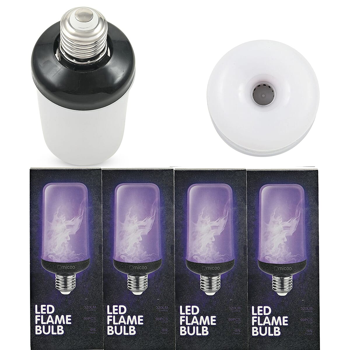 OMICOO 4pcs LED Flame Bulbs -Violet image number 5