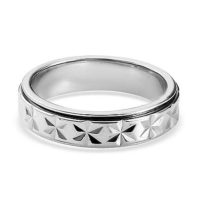 Sterling Silver Spinner Band Ring (Size 10.0) 2.70 Grams