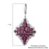 Orissa Rhodolite Garnet and Natural White Zircon Sparkle Earrings in Platinum Over Sterling Silver 11.00 ctw image number 3