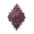 Orissa Rhodolite Garnet and Natural White Zircon Sparkle Ring in Platinum Over Sterling Silver (Size 7.0) 9.45 Grams 13.00 ctw image number 0