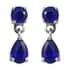 Tanzanian Blue Spinel (DF) Drop Earrings in Platinum Over Sterling Silver 1.65 ctw image number 0