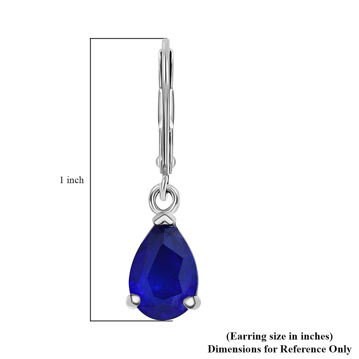 Tanzanian Blue Spinel (DF) Earrings, Sterling Silver Earrings, Lever Back Earrings, Drop Earrings, Dangle Earrings, Blue Earrings For Women 3.00 ctw image number 3