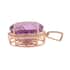 Certified & Appraised Iliana 18K Rose Gold AAA Patroke Kunzite and G-H SI Diamond Halo Pendant 4 Grams 23.60 ctw image number 2