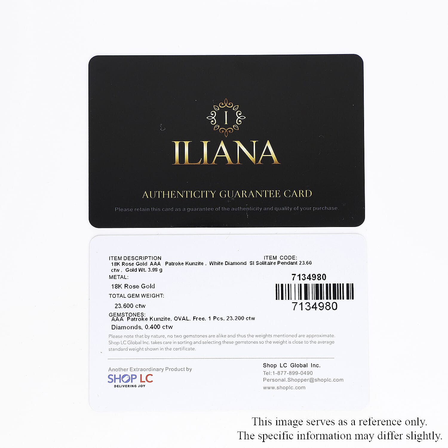 Certified & Appraised Iliana 18K Rose Gold AAA Patroke Kunzite and G-H SI Diamond Halo Pendant without Chain 4 Grams 23.60 ctw