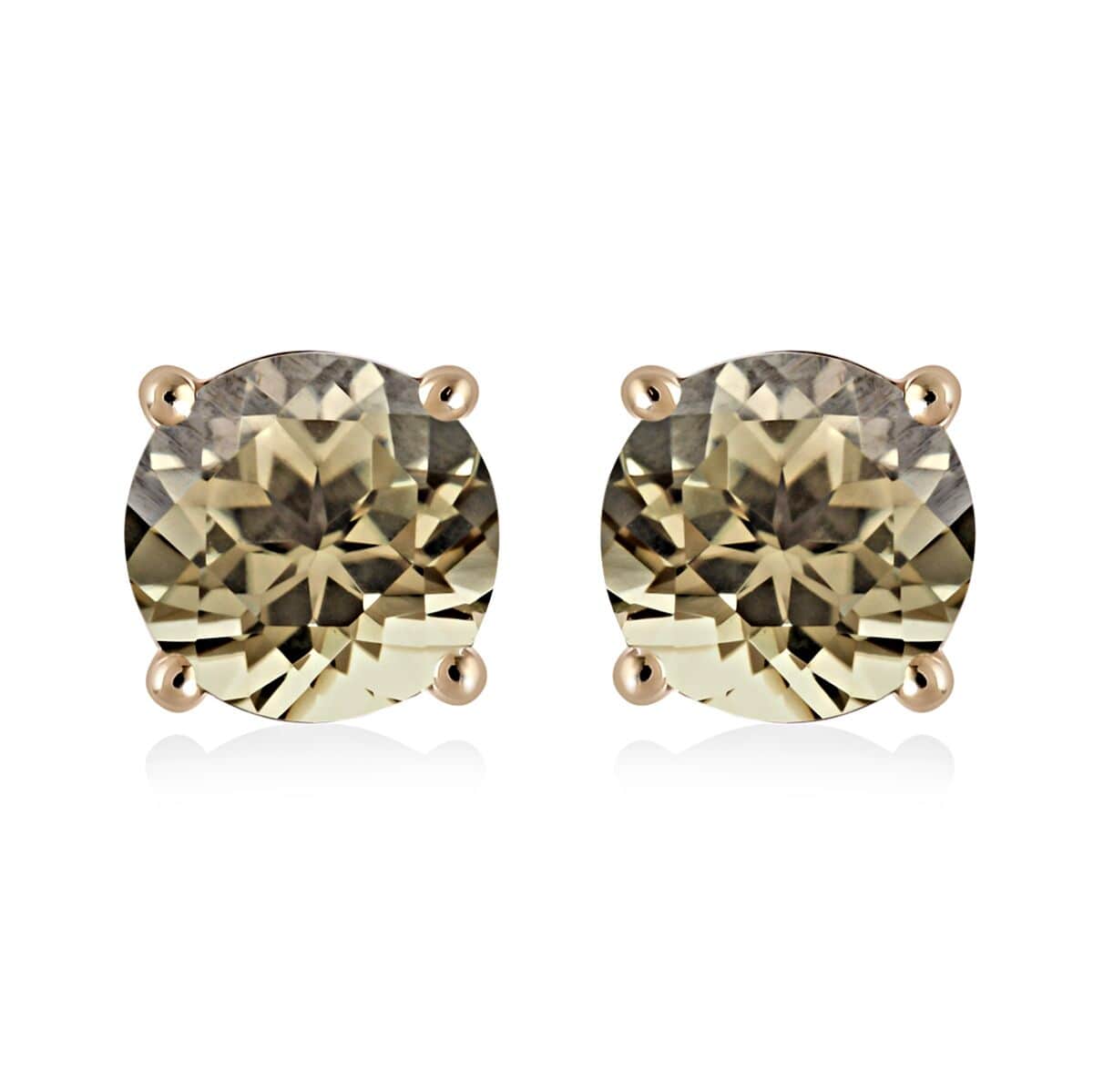 Certified Luxoro 14K Yellow Gold AAA Turkizite Stud Earrings 1.85 ctw image number 0