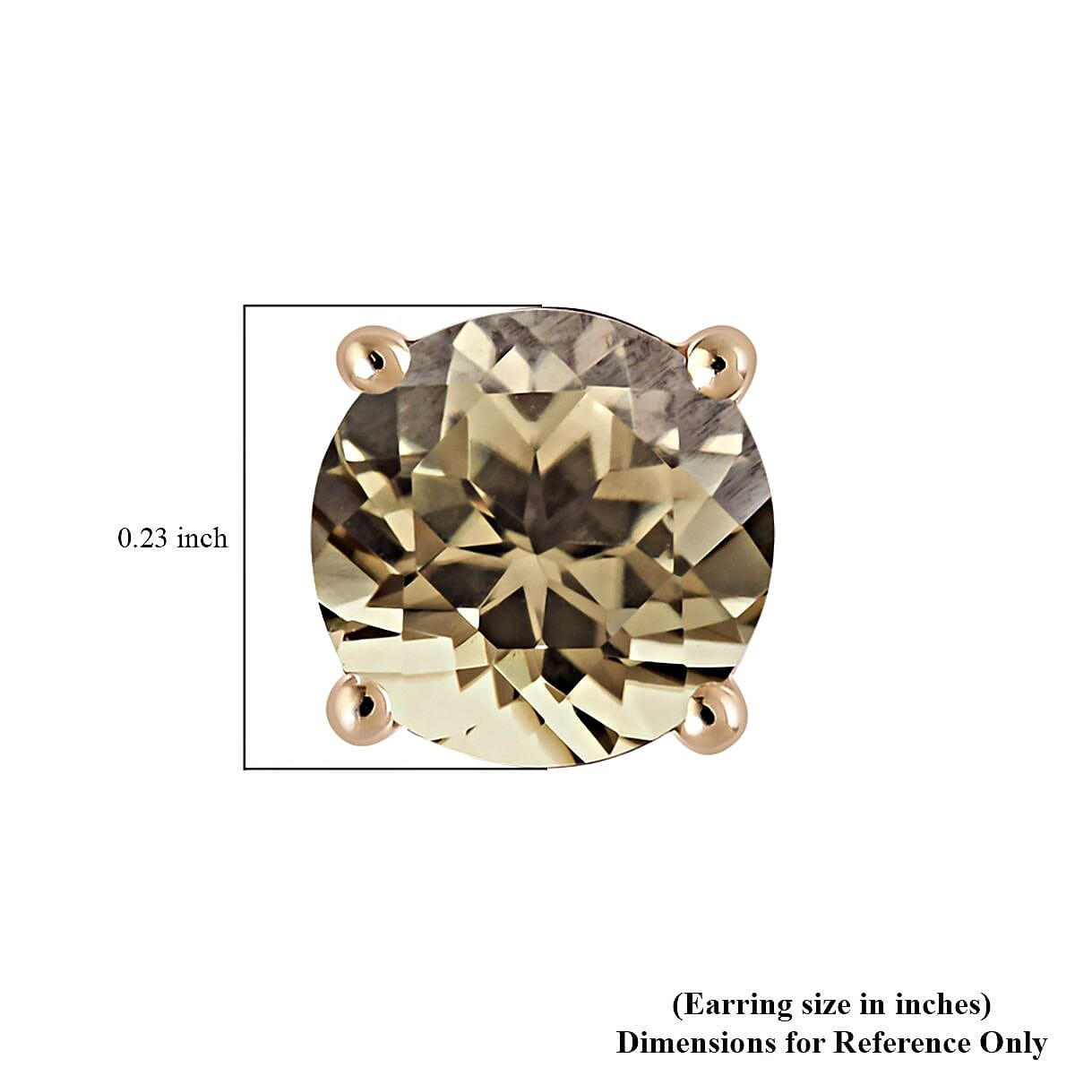 Certified and Appraised Luxoro 14K Yellow Gold AAA Turkizite Stud Earrings 1.85 ctw