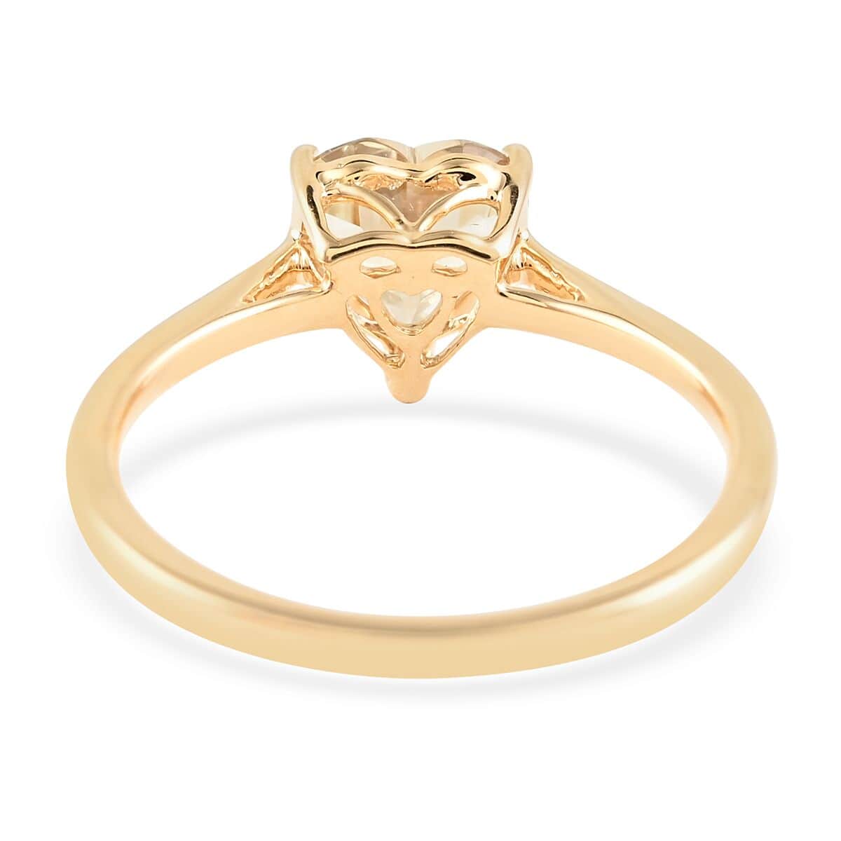 Certified & Appraised LUXORO 14K Yellow Gold AAA Turkizite Heart Ring 1.35 ctw image number 4
