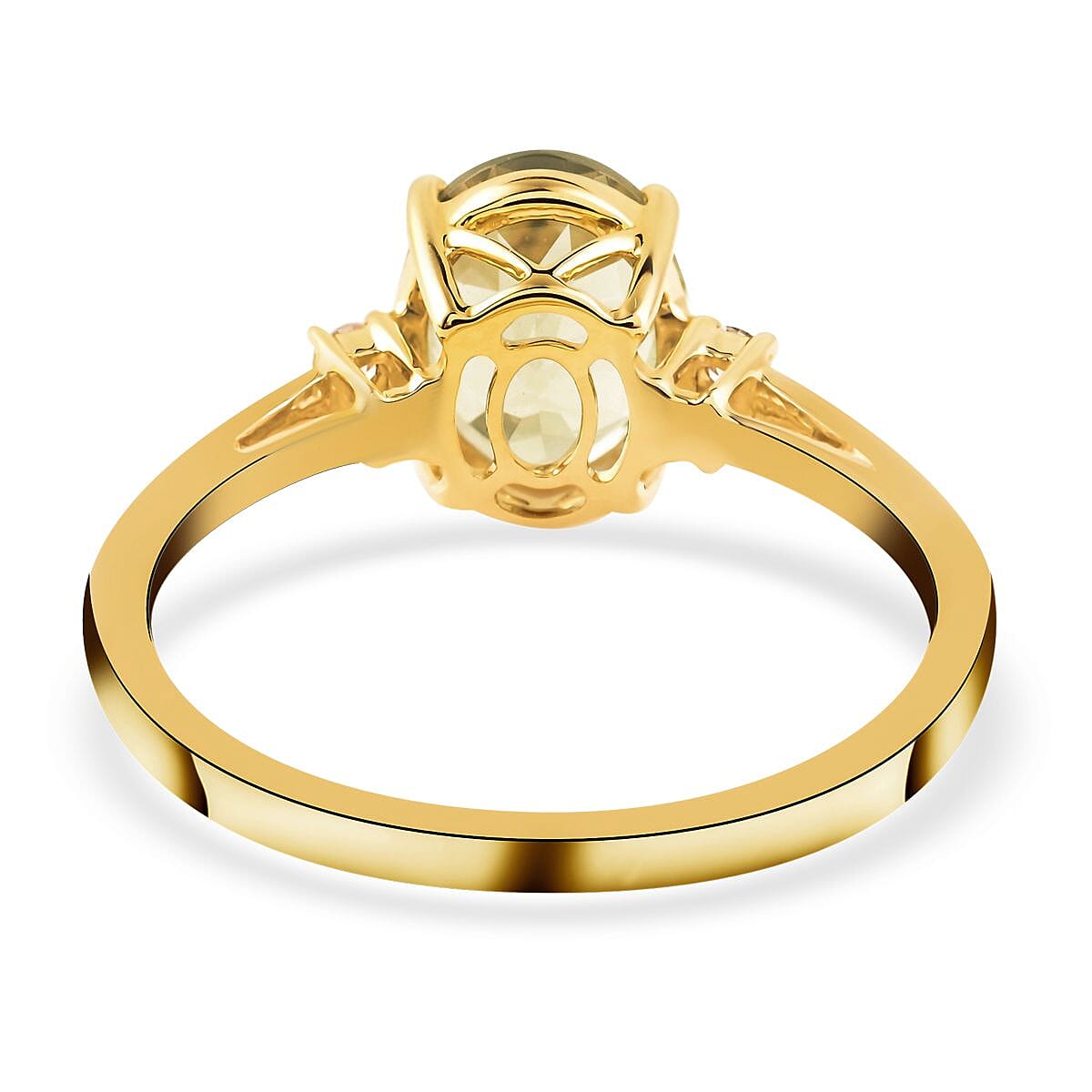 Certified and Appraised Luxoro 14K Yellow Gold AAA Turkizite and G-H I2 Diamond Ring (Size 10.0) 2.10 ctw