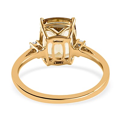 Certified and Appraised Iliana 18K Yellow Gold AAA Turkizite and G-H SI Diamond Ring (Size 10.0) 3.60 ctw