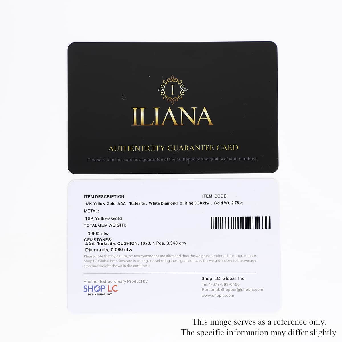 Certified & Appraised ILIANA 18K Yellow Gold AAA Turkizite, Diamond (G-H, SI) Ring (Size 10.0) (2.75 g) 3.60 ctw image number 7