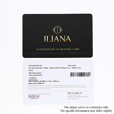 Certified and Appraised Iliana 18K Yellow Gold AAA Turkizite and G-H SI Diamond Halo Ring (Size 10.0) 4.15 Grams 4.10 ctw