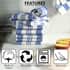 Set of 10 Blue Checked Cotton Kitchen Towels (23.6"X15.7") image number 2