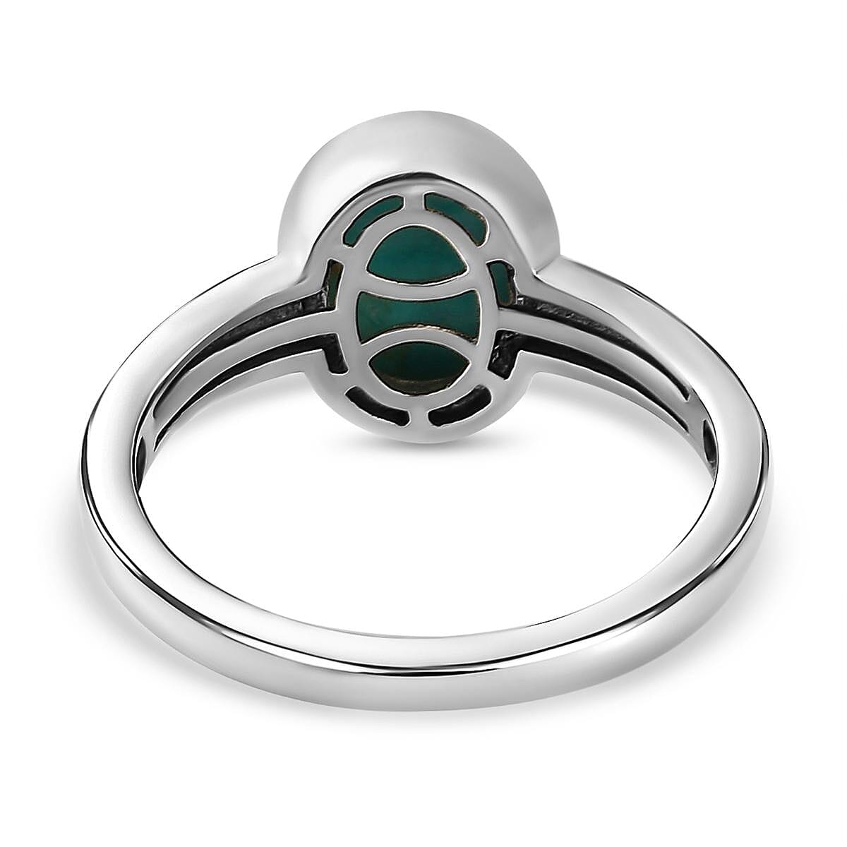 Sierra Nevada Turquoise 1.45 ctw Ring in Platinum Over Sterling Silver (Size 10.0)