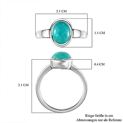 Sierra Nevada Turquoise 1.45 ctw Ring in Platinum Over Sterling Silver (Size 10.0)