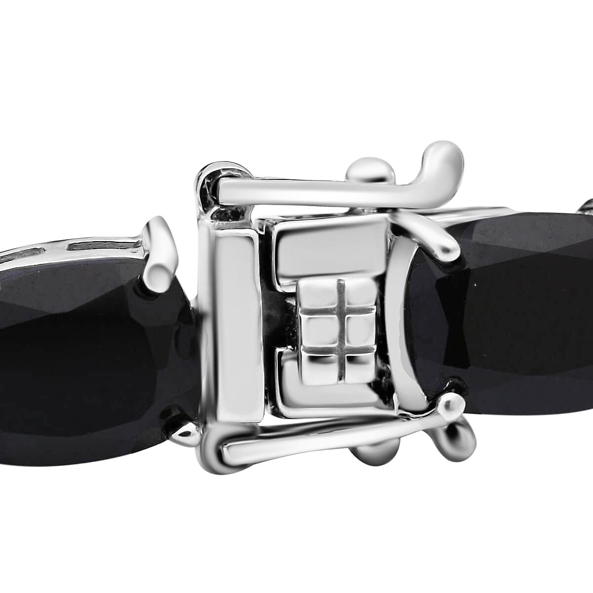 Thai Black Spinel 59.40 ctw Tennis Bracelet, Platinum Over Sterling Silver Bracelet, Spinel Bracelet, Gifts For Her (8.00 In) image number 2