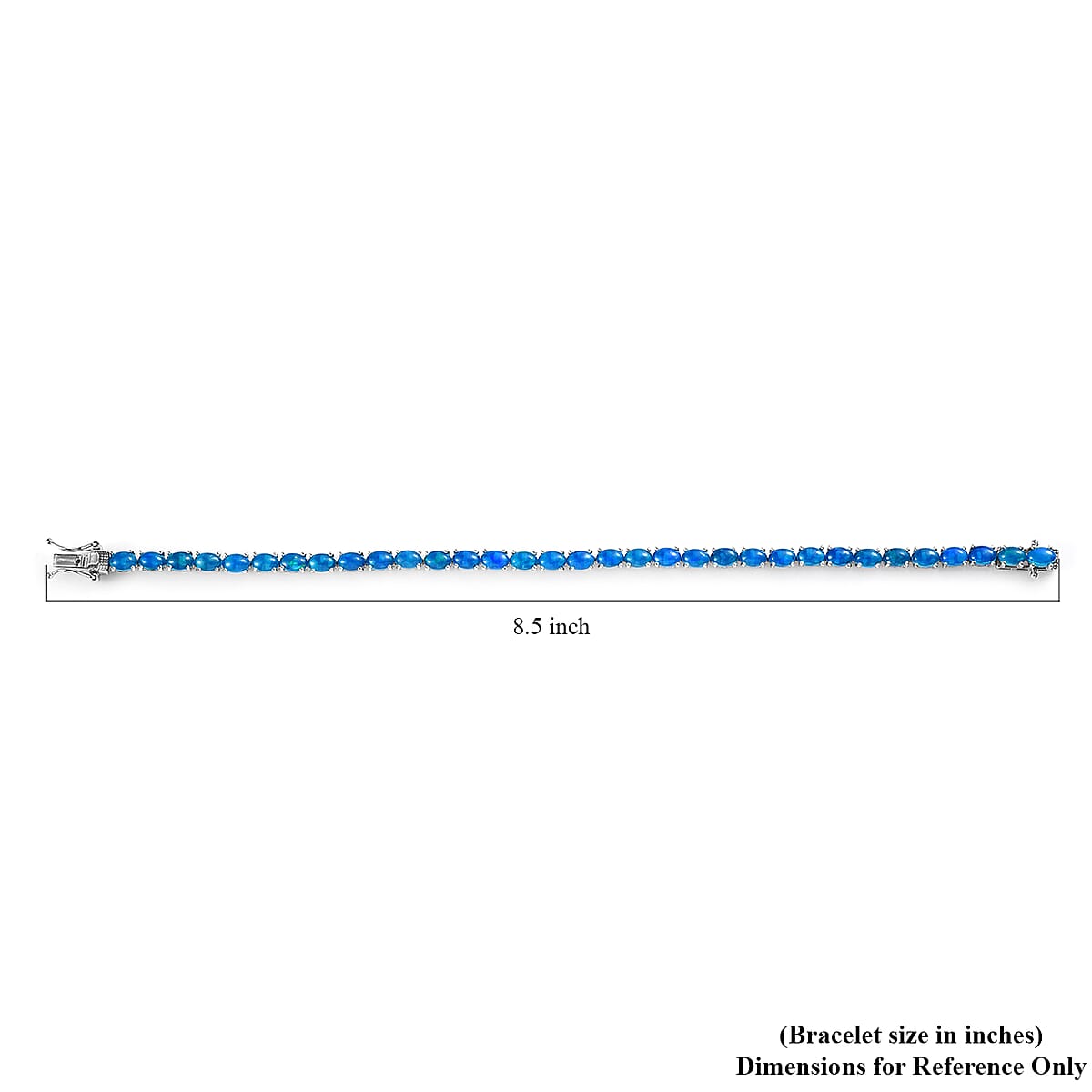 Premium Paraiba Blue Ethiopian Opal Tennis Bracelet in Platinum Over Sterling Silver (8.00 In) 9.65 ctw image number 4