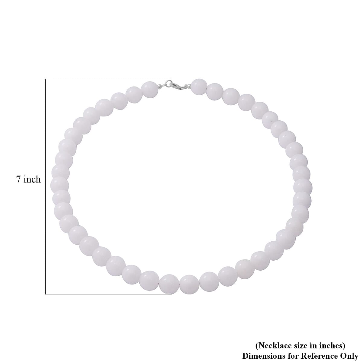 White Onyx Beaded Necklace 18 Inches in Sterling Silver 250.00 ctw image number 4