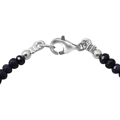 Multi Sapphire Beaded Bracelet in Sterling Silver (7.25 In) 24.00 ctw