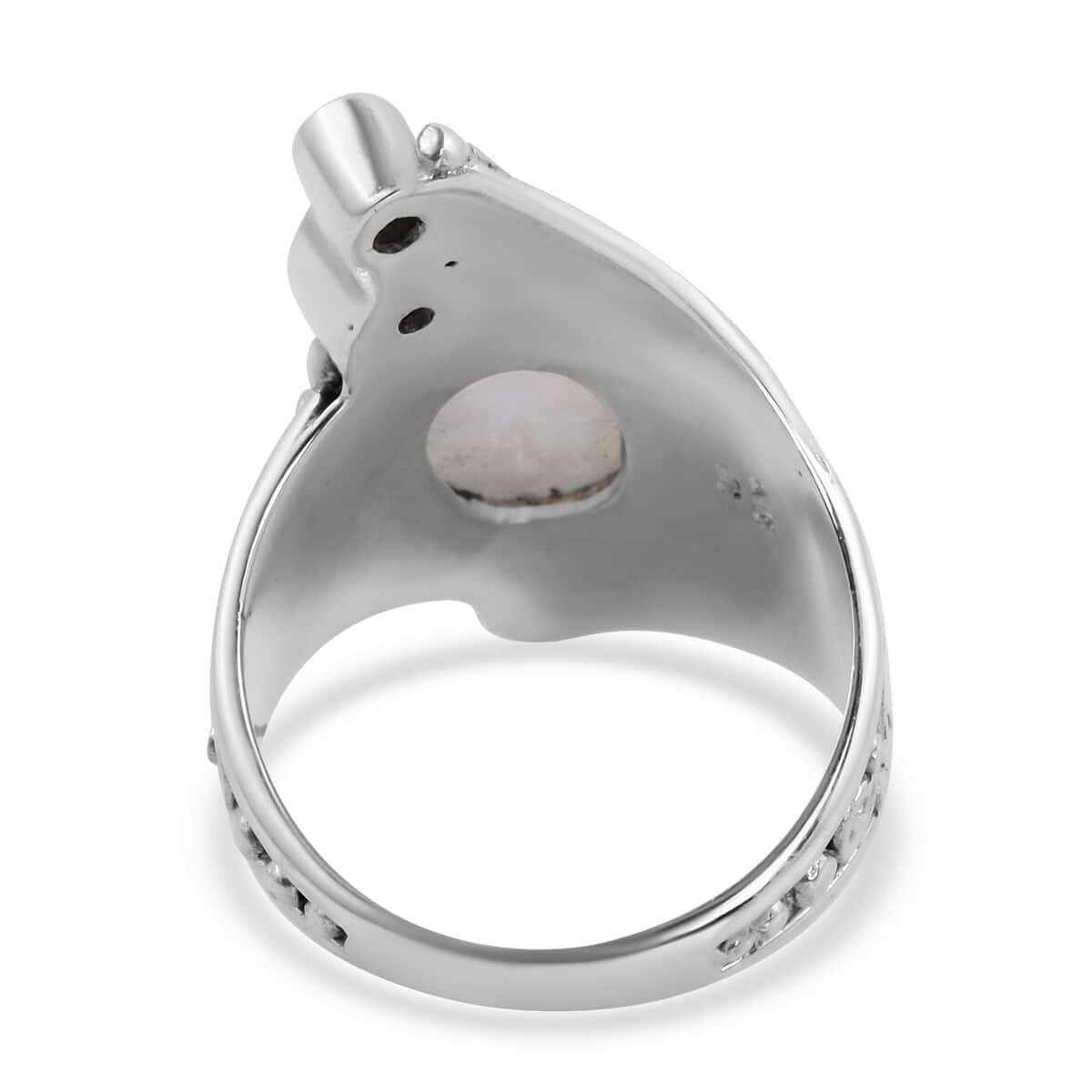 Sajen Silver Rainbow Moonstone and Multi Gemstone Ring in Sterling Silver (Size 10.0) 9 Grams 10.50 ctw image number 4