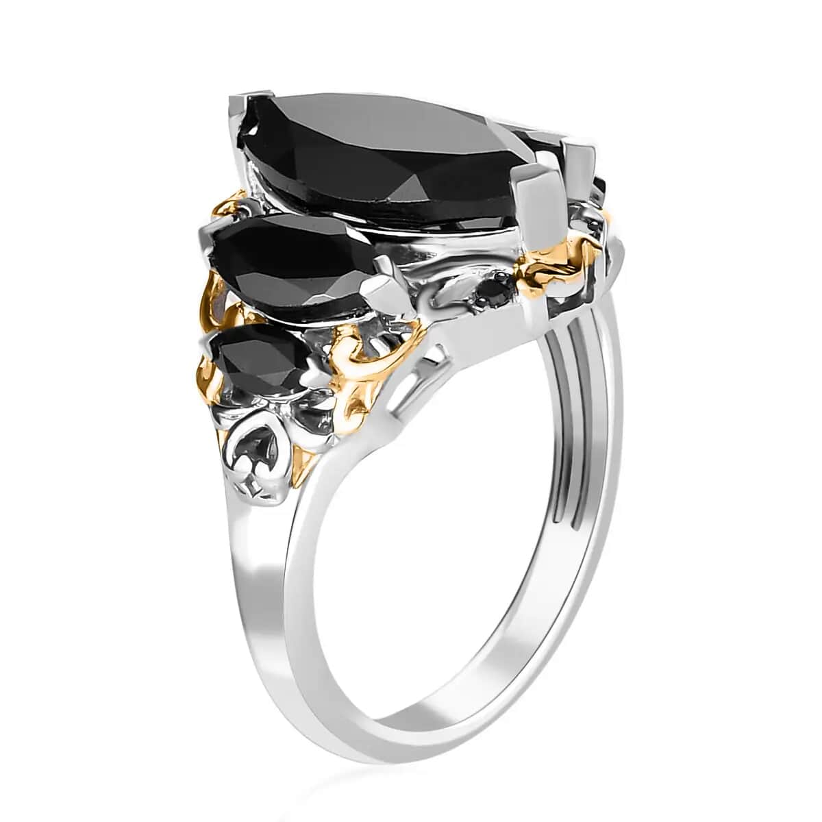 Buy Thai Black Spinel Ring , Black Spinel 5 Stone Ring ,Black