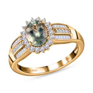 Iliana 18K Yellow Gold AAA Narsipatnam Alexandrite and G-H SI Diamond Ring (Size 7.0) 4.50 Grams 1.50 ctw