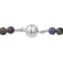 Multi Sapphire Beaded Necklace 18 Inches in Sterling Silver 140.00 ctw image number 3
