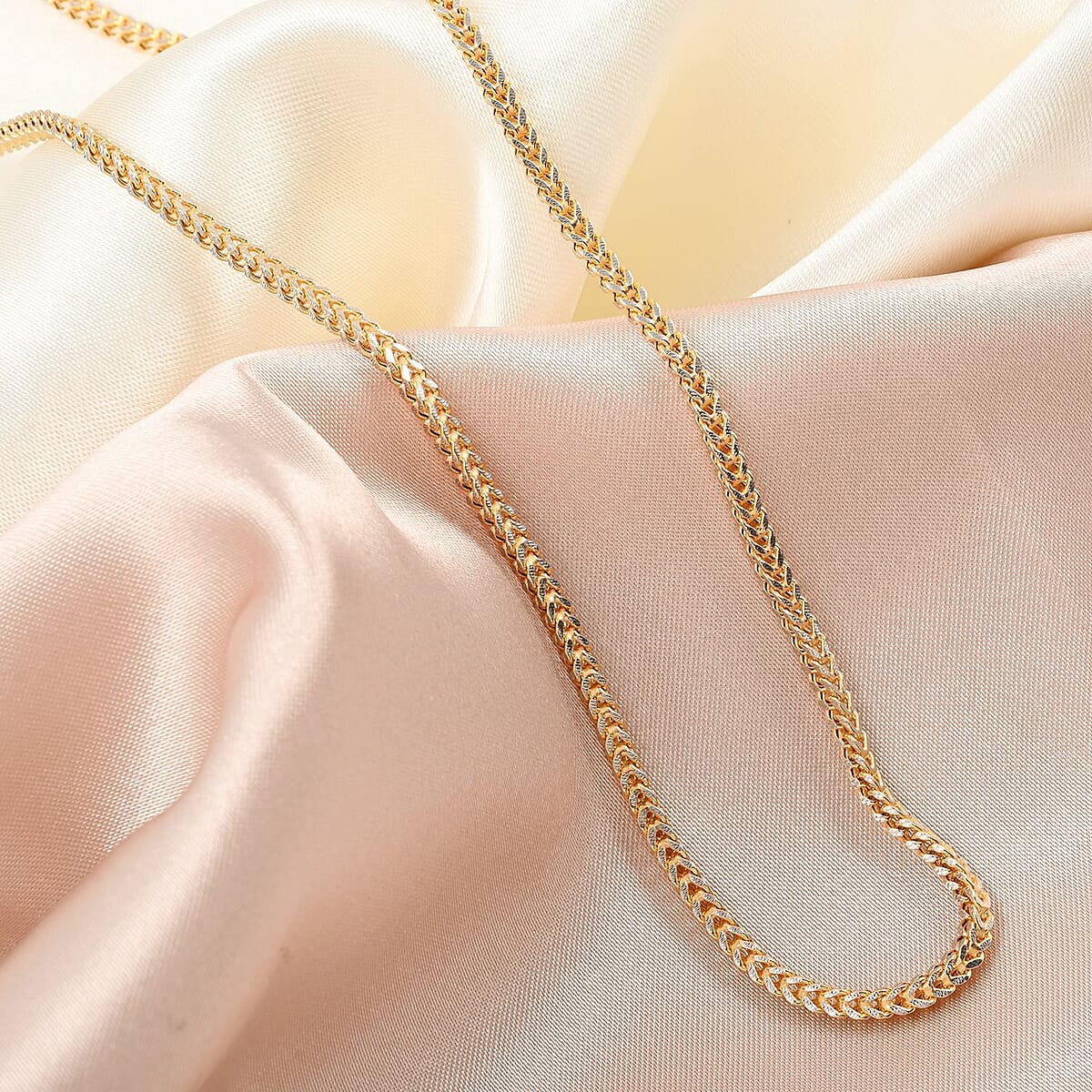 10K Yellow Gold 4mm Diamond-Cut Pave Franco Necklace 22 Inches 6.90 Grams image number 1