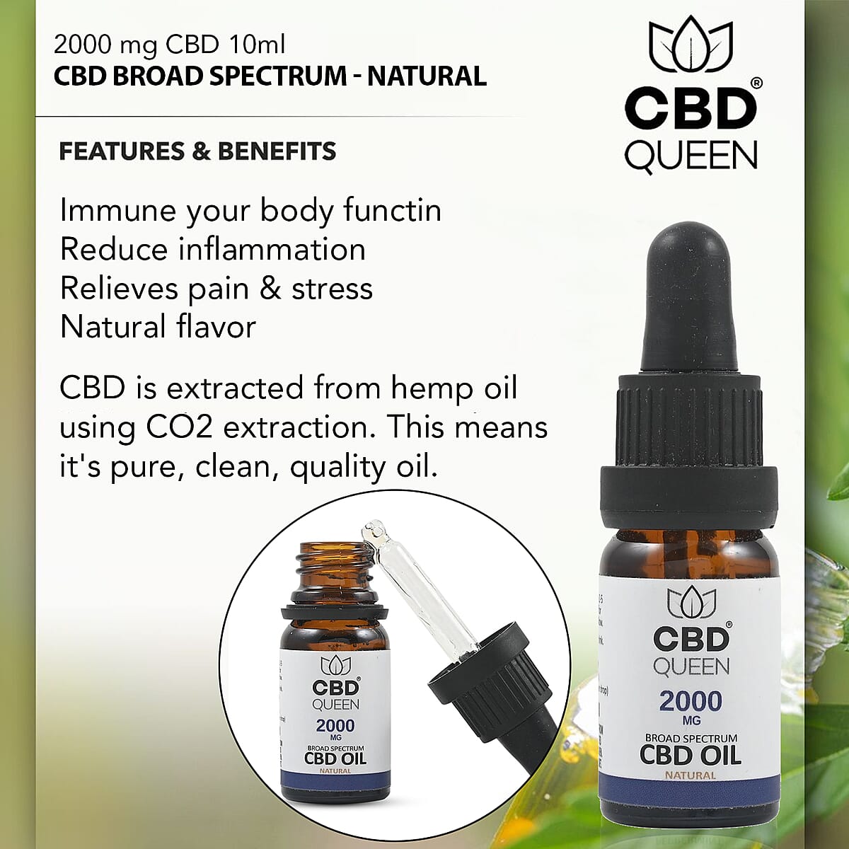 CBD Queen Broad Spectrum 2000mg - Natural image number 2