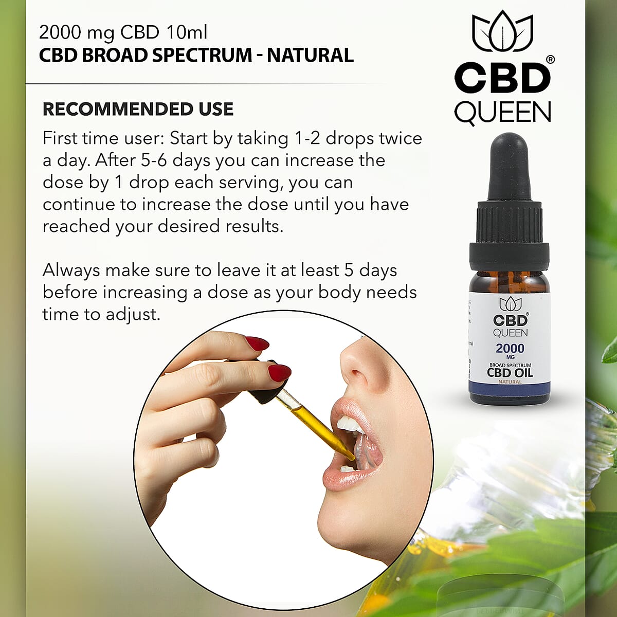 CBD Queen Broad Spectrum 2000mg - Natural image number 3