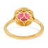 Certified & Appraised Iliana 18K Yellow Gold AAA Ouro Fino Rubellite and G-H SI Diamond Halo Ring (Size 7.0) 3 Grams 2.45 ctw image number 4