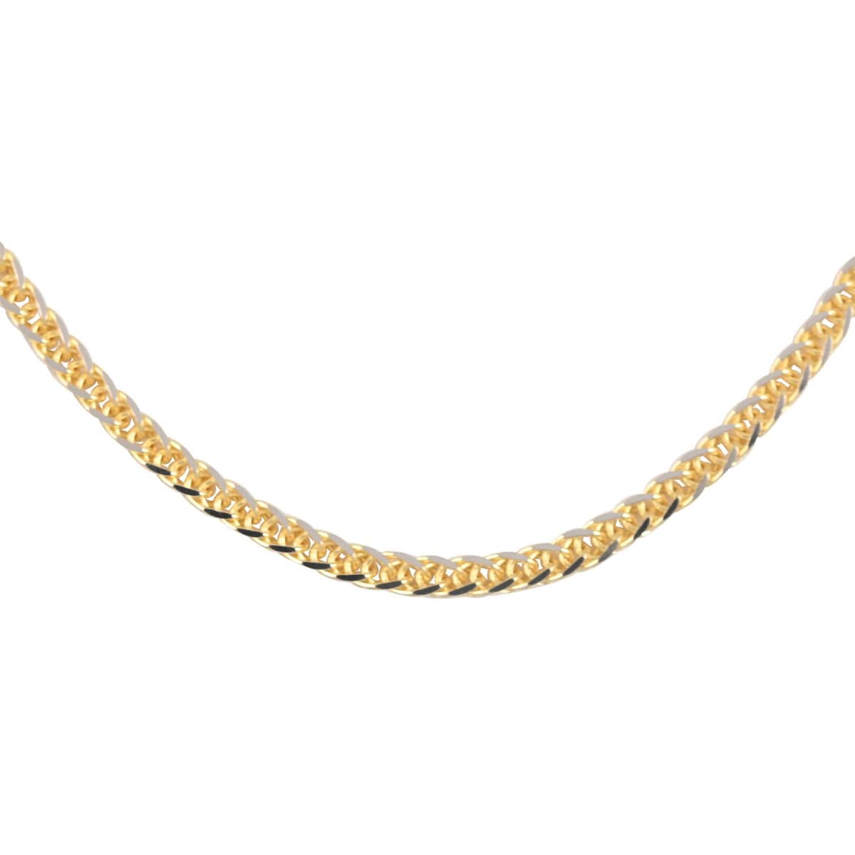 Maestro Gold Collection Italian 14K Yellow and White Gold Two-tone Wheat Necklace 18 Inches 3.05 Grams image number 0