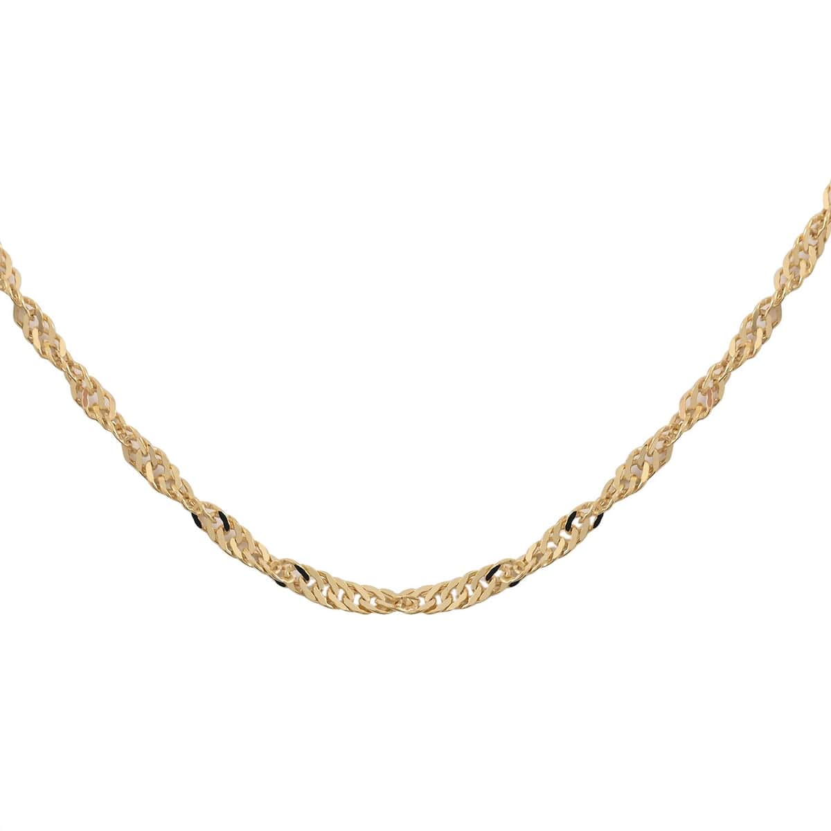 Maestro Gold Collection Italian 14K Yellow Gold Singapore Necklace 18 Inches 2.1 Grams image number 0