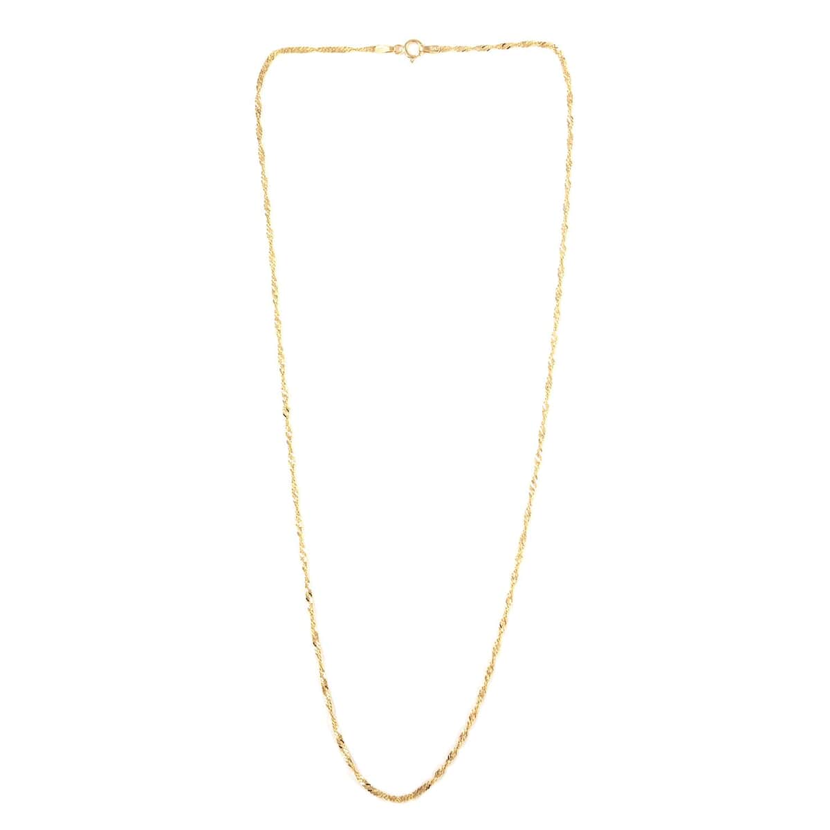 Maestro Gold Collection Italian 14K Yellow Gold Singapore Necklace 18 Inches 2.1 Grams image number 2