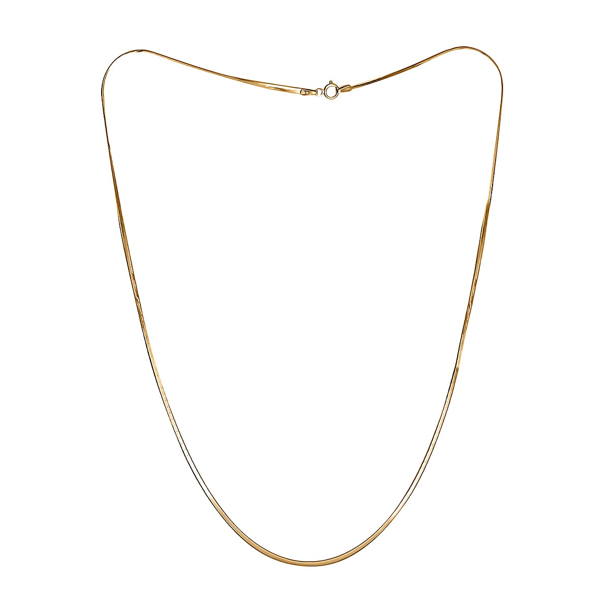 Maestro Gold Collection Italian 10K Yellow Gold Herringbone Necklace 18 Inches 1.45 Grams image number 2