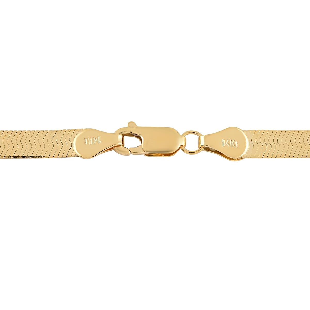 14K Yellow Gold 4.5mm Herringbone Necklace 24 Inches 10.80 Grams image number 3