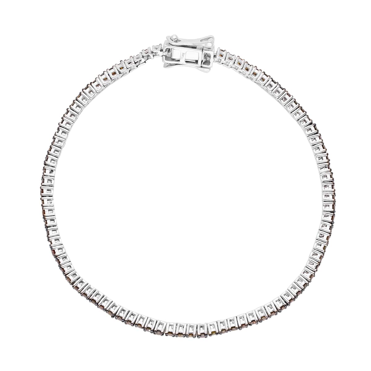 Red Diamond Tennis Bracelet in Rhodium & Platinum Over Sterling Silver (7.25 In) 2.00 ctw image number 3