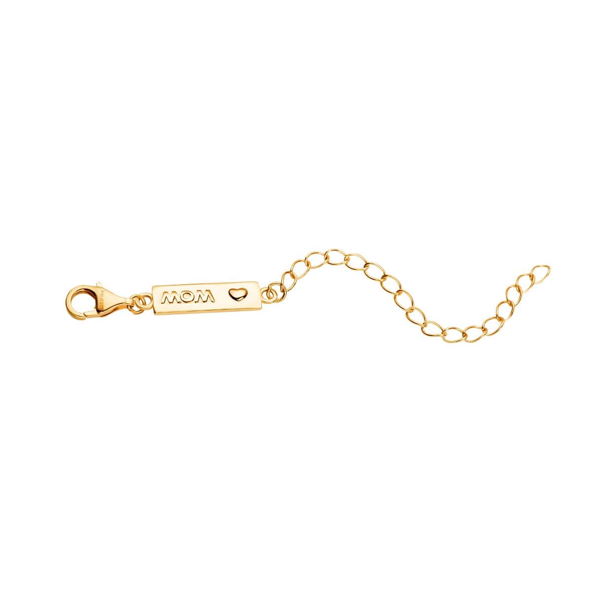 14K Yellow Gold Over Sterling Silver 9mm Lobster Lock with MOM Tag Extender Chain (2 In) image number 0