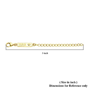 9mm Lobster Lock with MOM Tag Extender Chain in 14K Yellow Gold Over Sterling Silver (2 In)