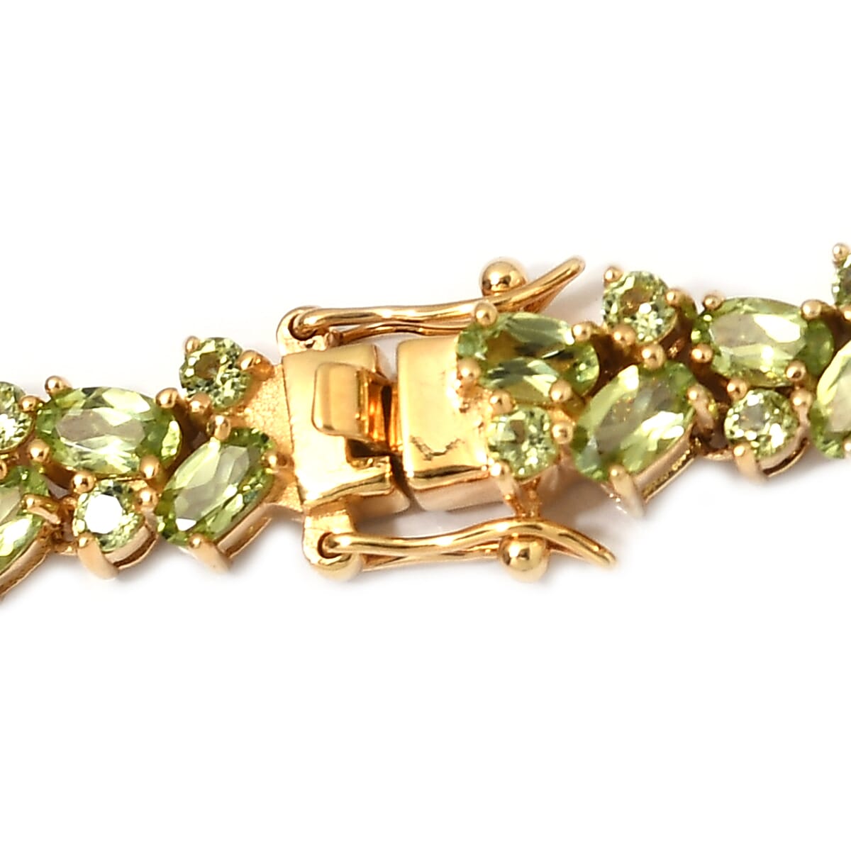 Peridot Necklace 18 Inches in 14K Yellow Gold Over Sterling Silver 30 Grams 43.70 ctw image number 3