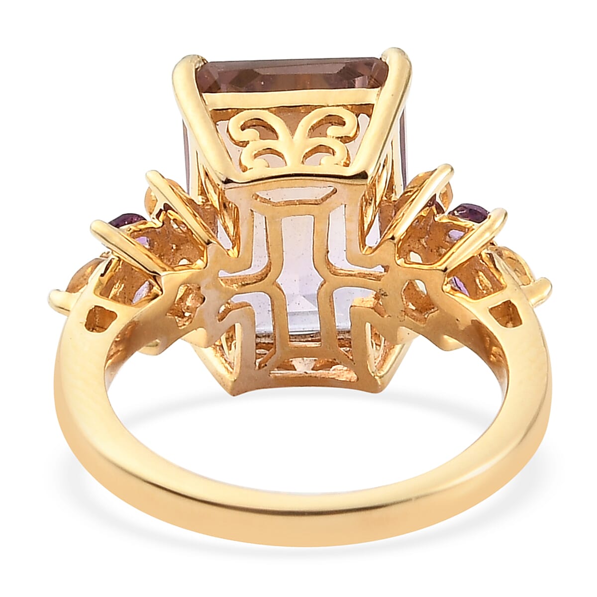 Anahi Ametrine and Multi Gemstone Fancy Ring in Vermeil Yellow Gold Over Sterling Silver (Size 10.0) 8.25 ctw