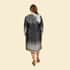 Tamsy Black Japan Satin Woven Ladies Midi Dress -L image number 1