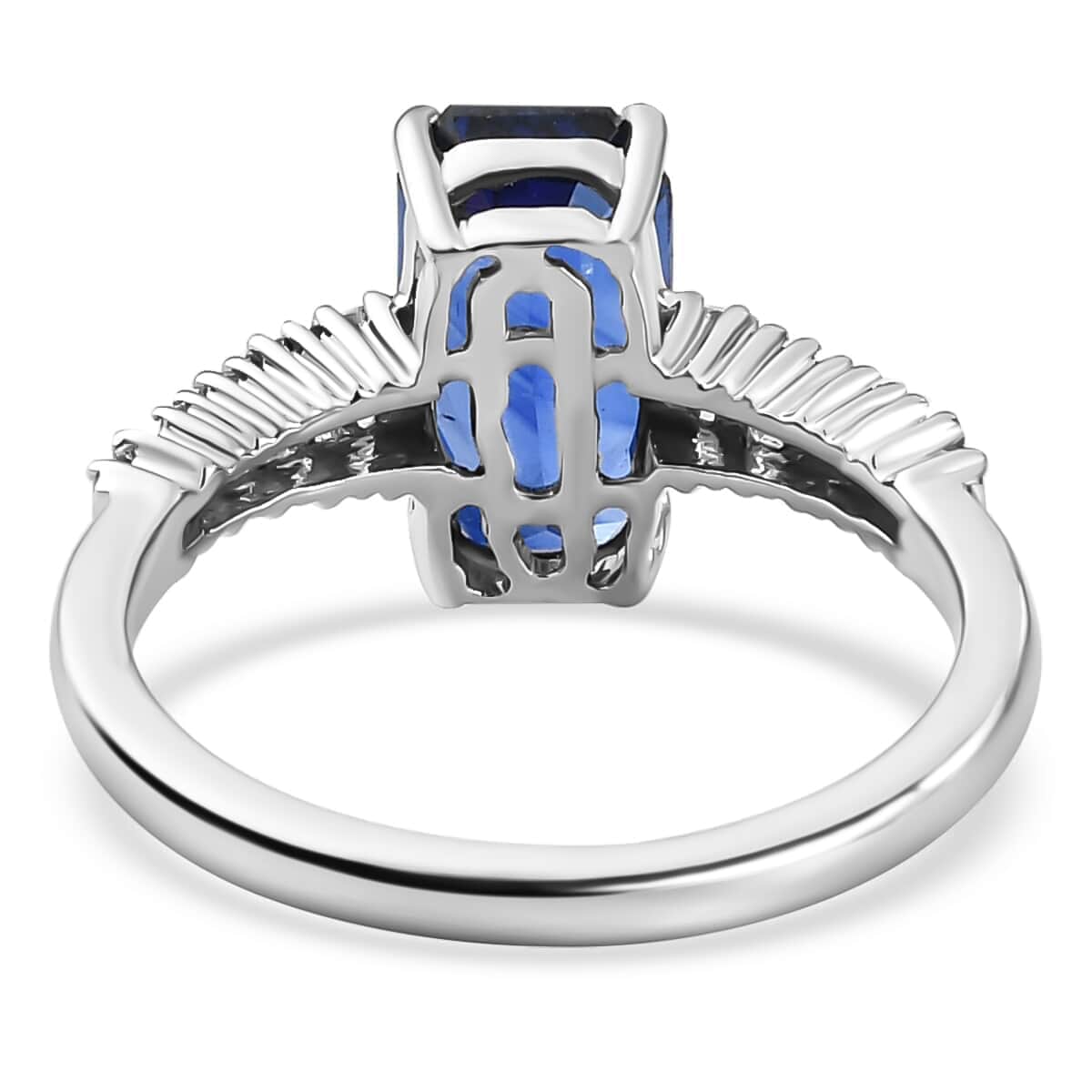 RHAPSODY 950 Platinum AAAA Royal Ceylon Sapphire, Diamond (E-F, VS) (0.35 cts) Ring (4.50 g) 3.35 ctw image number 4