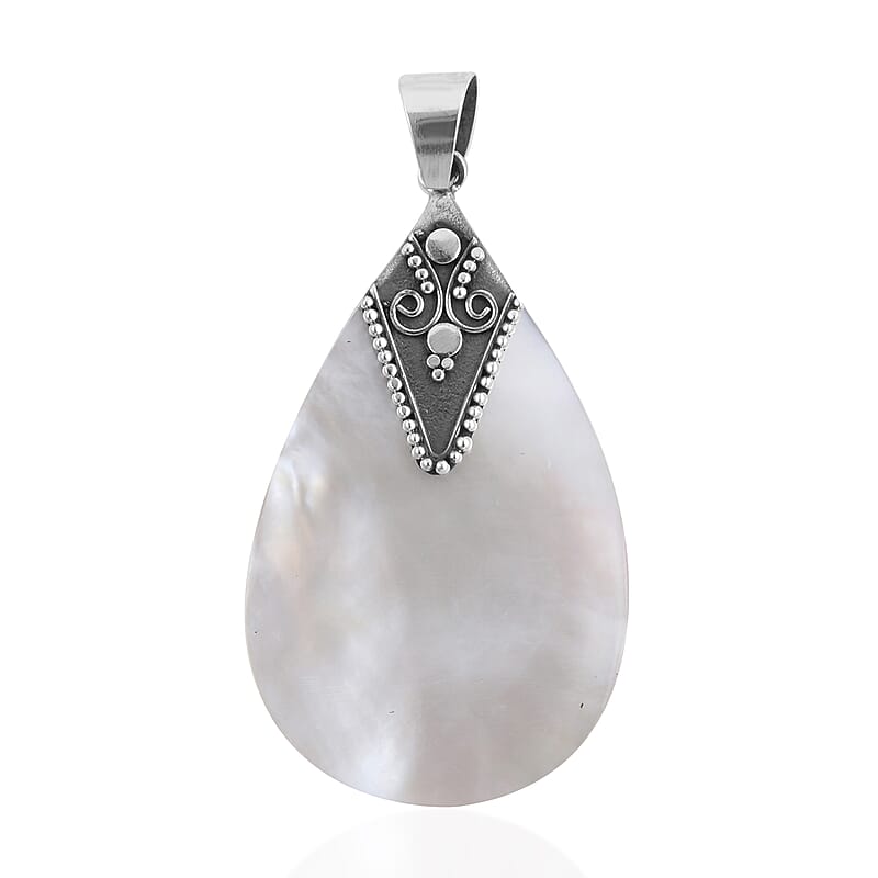 Mother Of Pearl Pendant in Sterling Silver
